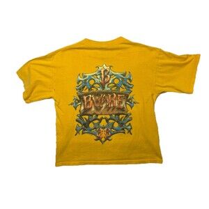 Vtg 97 Bugle Boy Graphic Tee Youth M Yellow Skater 90s Grunge